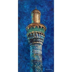 Shan Amrohvi, 24 x 48 inch, Acrylic on Canvas, Cityscape Painting, AC-SA-184